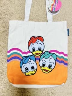 ディズニー レトロ ヒューイ デューイ ルーイ 刺繍 キャンバス トートバッグのサムネイル