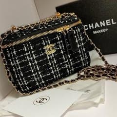 CHANEL MAKEUPノベルティツイード チェーンショルダーバッグ バニティ