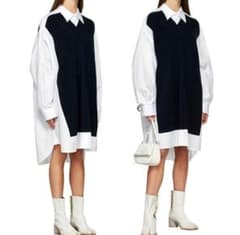 MaisonMargiela ニットドッキングドレス 黒のサムネイル
