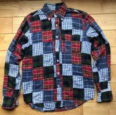 BEAMS ビームス　パッチワークシャツ　Sのサムネイル