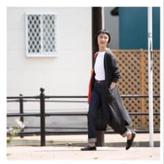 北欧暮らしの道具店　ロングカーディガン チャコールグレーのサムネイル