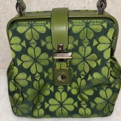 未使用品 Kate spade クローバー柄 グリーン ハンドバッグ 2way - メルカリ