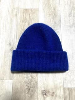 ARKET ウール アルパカ　ネイビー ニット帽 ARKET ウール アルパカ ブルー ニット帽 COS - メルカリ