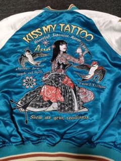 ピークドイエロー スカジャン キス マイ タトゥー 中古 美品 size40 ピークドイエロー スカジャン キス マイ タトゥー 中古 美品 size40