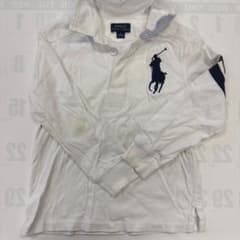 115㎝ POLO RALPH LAUREN 長袖ポロシャツ ホワイトのサムネイル