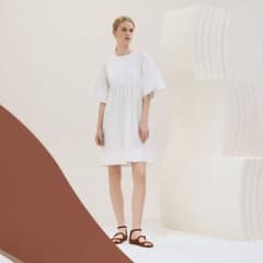 新品❗️エルメス ワンピース ドレス ボヘミアンショートドレス ガーゼ 