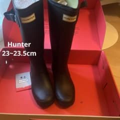 美品 HUNTERハンター 長靴 ロング ブラック23~23.5 cm UK4 - メルカリ