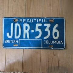 ブリティッシュコロンビア ナンバープレート JDR-536のサムネイル