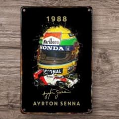 アイルトン・セナ 1988 マクラーレン F1 ブリキ看板 サインプレート