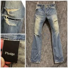 pledge プレッジ デニム ジーンズ 三浦秀教 元ナンバーナイン 46 M