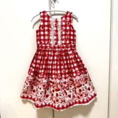 ハンドメイド　ワンピース 110センチのサムネイル