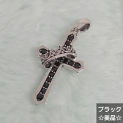 JUSTIN DAVIS CROSS WITH CROWN ペンダント ブラック - メルカリ