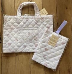 くま　さくらんぼ　幼稚園　保育園　習い事　バッグ　上靴　シューズ　ケースのサムネイル