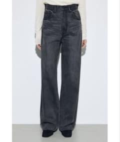 AZUL by MOUSSY ダークグレー ワイドレッグデニム Sのサムネイル