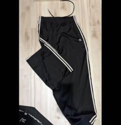 【 adidas 】サテン ワイドレッグ トラックパンツ XXLのサムネイル