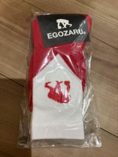 EGOZARU ホワイト/レッド バスケソックス 25-27のサムネイル