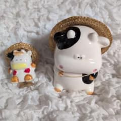 佐*夫様 希少 内藤ルネ RUNE 陶器製 貯金箱 置物 牛 cow - メルカリ
