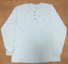 Carhartt ヘンリーネック 長袖Tシャツ グレー 2XL TALLのサムネイル