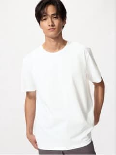 ユニクロメンズ　エアリズム　M　ホワイト Tシャツ 速乾　airism 未使用品のサムネイル
