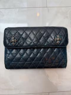 CHROME HEARTS キルティングレザー　長財布　クロムハーツ　ブルーのサムネイル