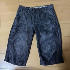 EDWIN デニムハーフパンツ ブラック ウォッシュ加工のサムネイル