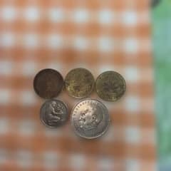 旧ドイツマルク 硬貨 5枚セット（2マルク アデナウアー記念硬貨含む
