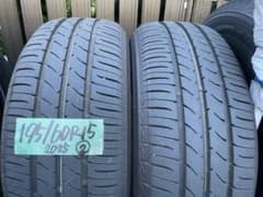 中古タイヤ2本セット！バリ溝！195/60R15 TOYO ナノエナジー3+① 中古タイヤ2本セット！バリ溝！195/60R15 TOYO ナノエナジー3+②