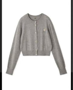 LILY BROWN Lily Bearコンパクトニットカーディガン　グレーのサムネイル