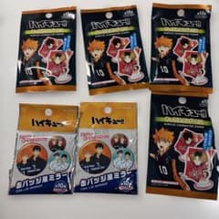 ハイキュー　キャラクタスタンドミニ　缶バッジ風ミラーのサムネイル