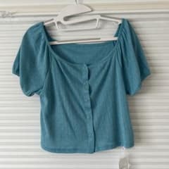 w closet 半袖カーディガン ブルーのサムネイル