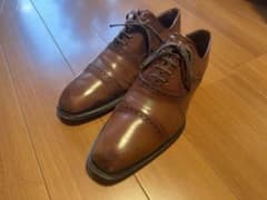 リーガル ストレートチップ 24.5 茶 パンチドキャップトゥ ビジネスシューズのサムネイル
