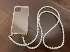 iPhone12 パールショルダーストラップ付きスマホケースのサムネイル