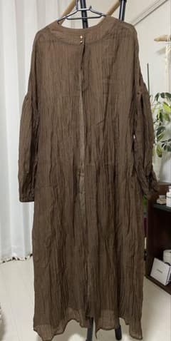 CFT. オリジナル　ワッシャー加工 ロングシャツ ブラウン　前後2way