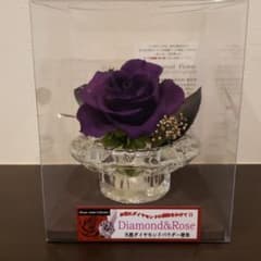 【新品】Diamond&Rose　プリザーブドフラワー　バラ　濃紫のサムネイル
