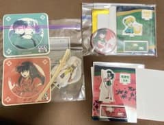 犬夜叉カフェ まとめ売り[コースター,ピック,缶バッジ|アクスタ2点