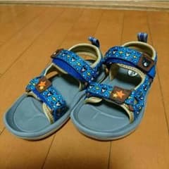 さーぽん様専用 ミキハウスDOUBLE B  サンダル17cm水色のサムネイル