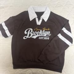 New York Brooklyn ラガーシャツ風 スウェット ブラウンのサムネイル