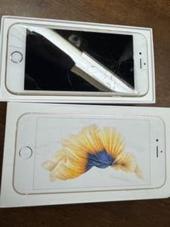 iPhone 6s ゴールド 水没 割れあり - メルカリ