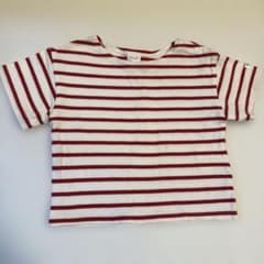 赤白ストライプ　半袖　Tシャツ ベビー　80のサムネイル
