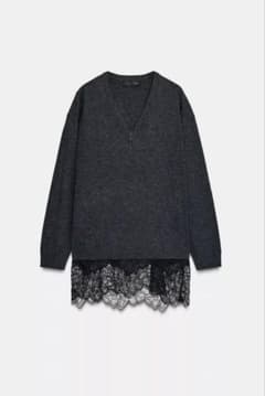 ZARA ロングレースコンビネーションニットのサムネイル