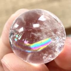 アイリスクォーツ レインボー水晶 丸玉 23mm 天然石 水晶スフィア原石虹入りのサムネイル