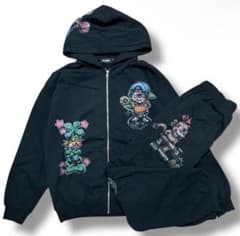 XLARGE 上下セット PAINTING ZIP-UP ジップパーカー＆パンツのサムネイル