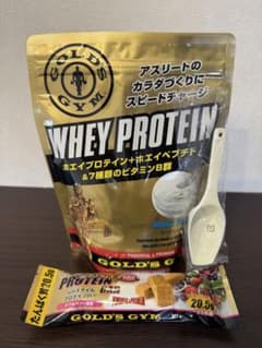 【新品未開封】GOLD'S GYM ホエイプロテイン➕プロテインバーのサムネイル