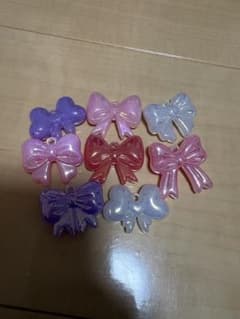 リボン型ビーズ 8個セット