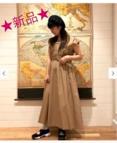 【新品】Ray BEAMS シャーリングギャザーワンピースのサムネイル