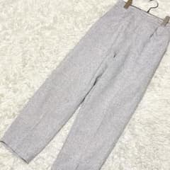 Marvelous by Pierrot Tweed-look Tapered Pants (Size M) White - Leg-lengthening effect