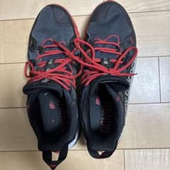New Balance 山道　スニーカー ブラック レッド　トレラン　27.5のサムネイル