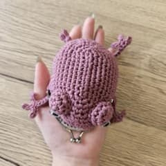 ハンドメイド編みぐるみカエルがま口のサムネイル