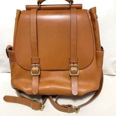 極美品　HERZ ヘルツ　棒屋根クラシックリュック R-153 キャメル　バッグ A4サイズも入る棒屋根クラシックなレザーリュック / 革鞄のHERZ(ヘルツ