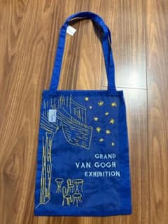 GRAND VAN GOGH EXHIBITION トートバッグ ブルー GRAND VAN GOGH EXHIBITION トートバッグ ブルー - メルカリ